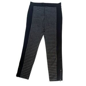 Joseph Ribkoff Houndstooth Slim Fit Pants – Grey & Black – Size 12